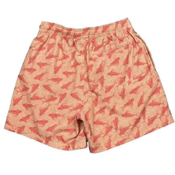Huk Mens Orange Pursuit Volley Rooster Wake Mesh Liner Swim Trunks Size M - Picture 3 of 10